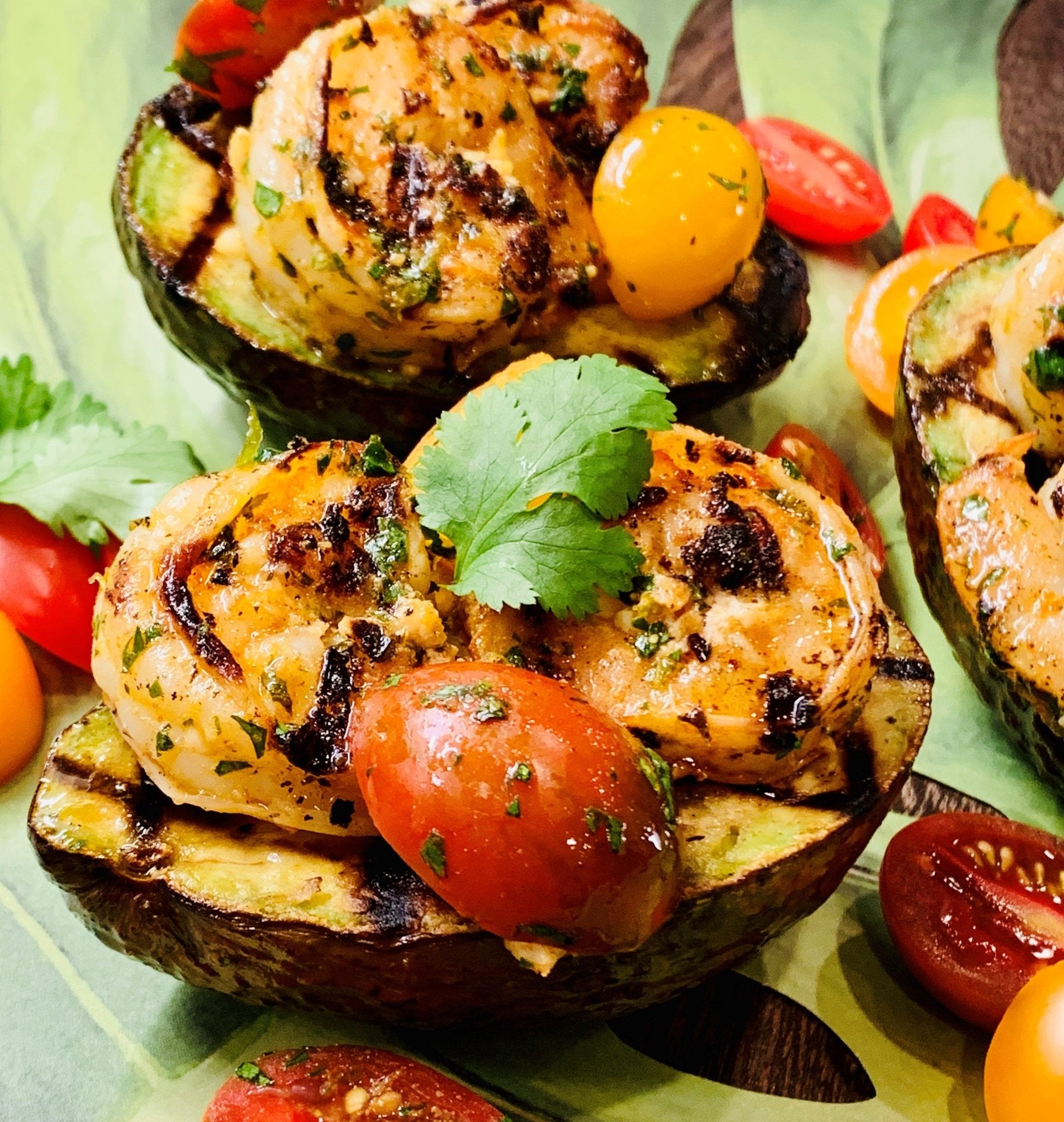 GRILLED AVOCADO with CHILE LIME SHRIMP
– Kalorik.ca