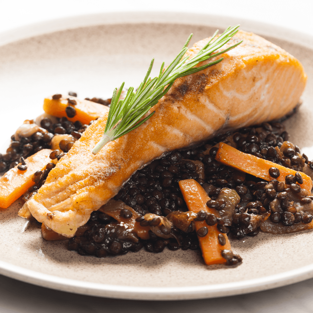 SALMON with LENTILS and LEMON VINAIGRETTE
&ndash; Kalorik.ca