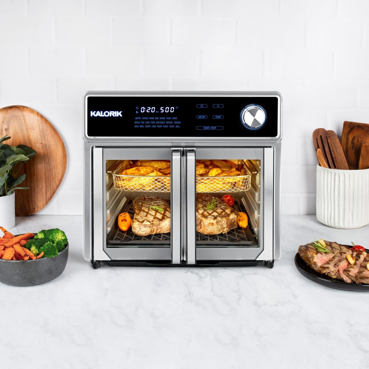 Kalorik MAXX® 26 Quart Digital Air Fryer Oven Grill, Stainless Steel