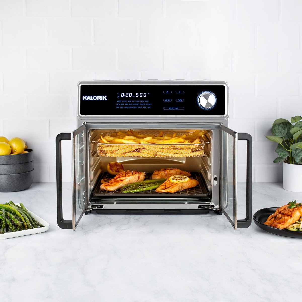 Kalorik MAXX® 26 Quart Digital Air Fryer Oven Grill, Stainless Steel