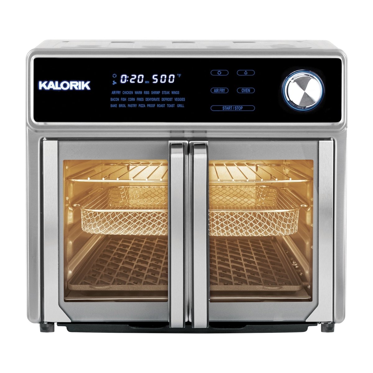 Kalorik MAXX® 26 Quart Digital Air Fryer Oven Grill, Stainless Steel