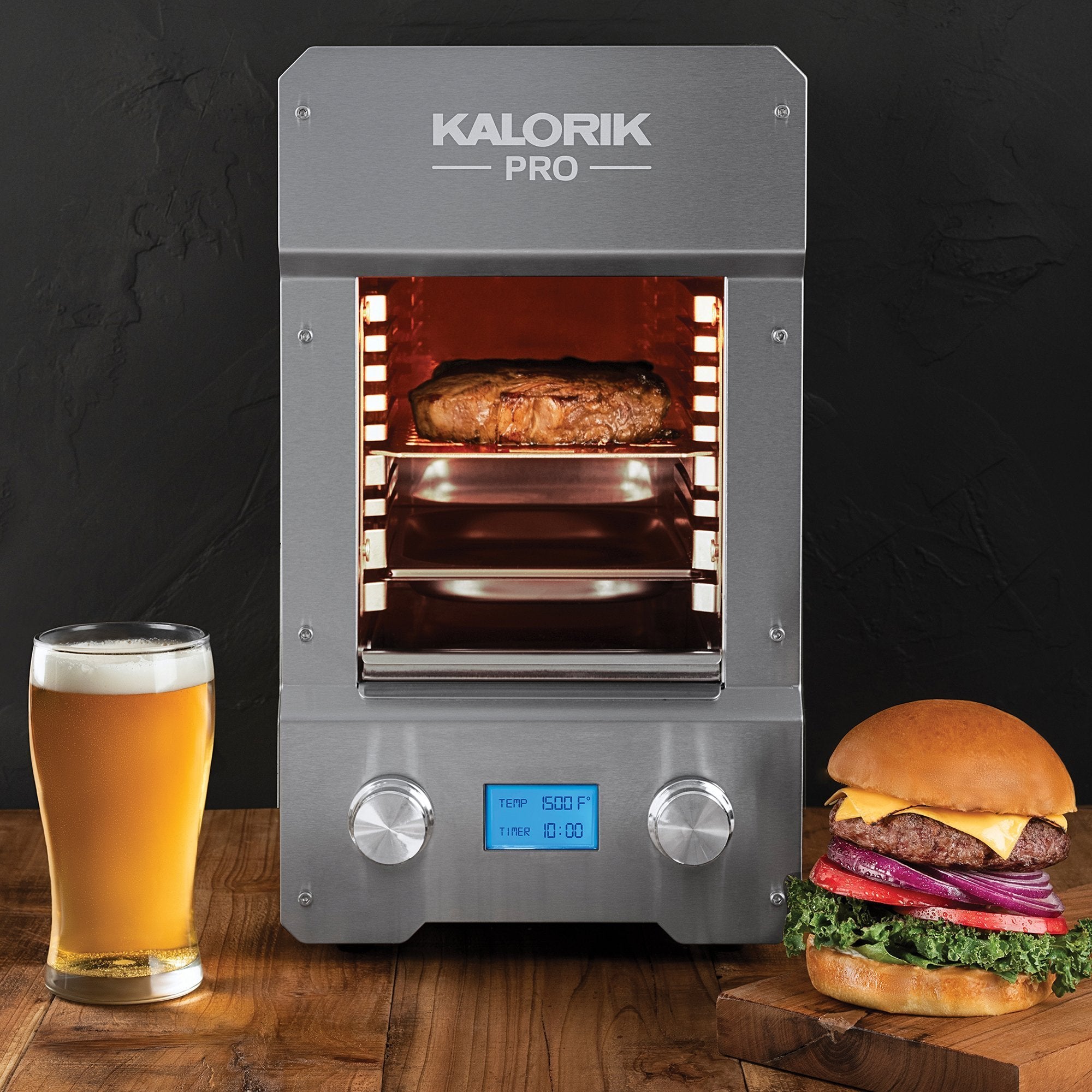 Kalorik Pro 1500 Electric Steakhouse Grill, Stainless Steel
