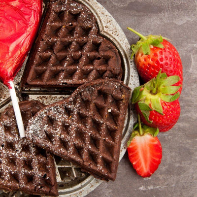 FROM-THE-HEART CHOCOLATE WAFFLES with SWEET RICOTTA