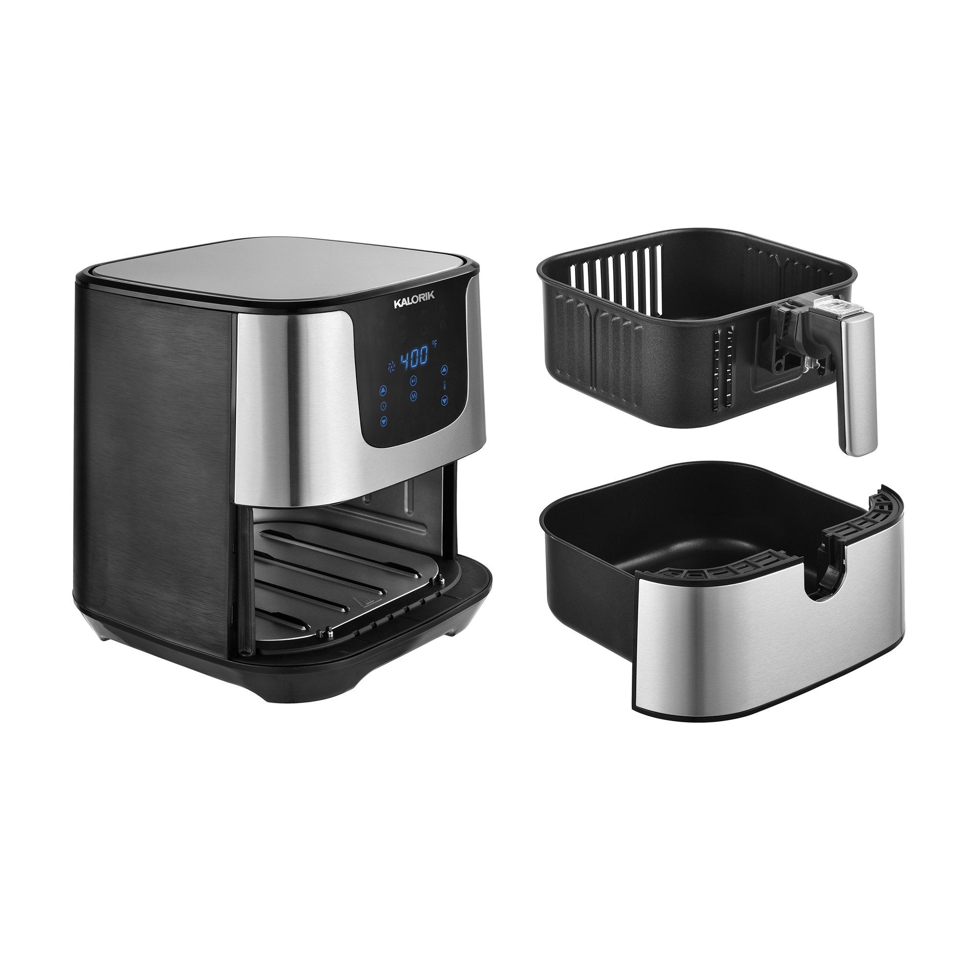 Kalorik 5.3 Quart Air Fryer Pro XL, Stainless Steel