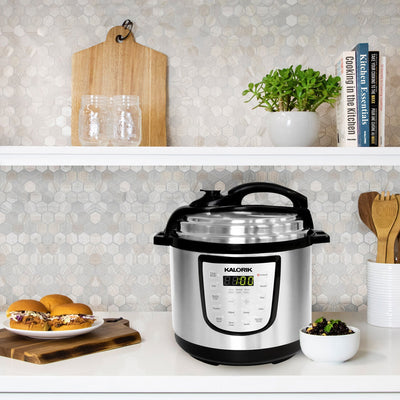 Kalorik 6 Quart Digital Pressure Cooker, Stainless Steel