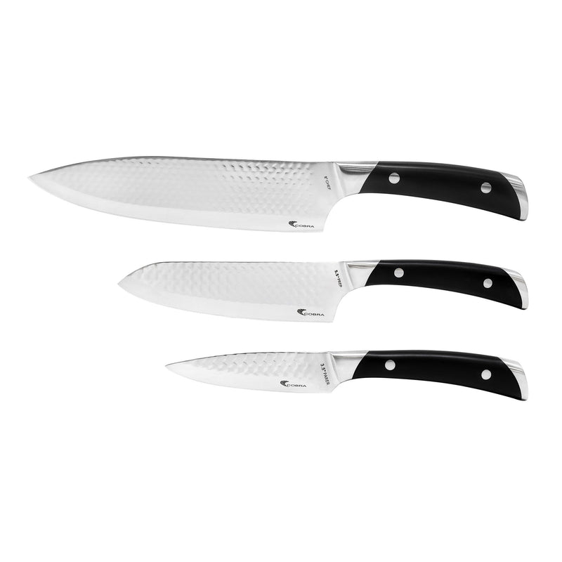 Kalorik Cobra Series 8" Chef, 5.5" Prep and 3.5" Paring Knife set