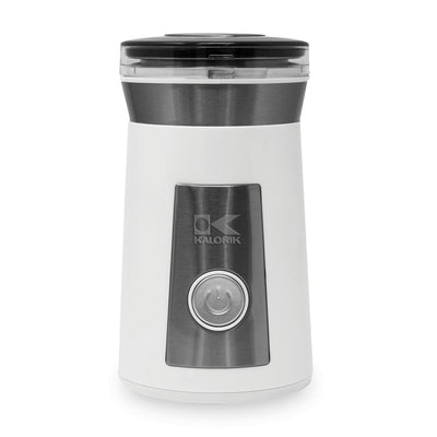 Kalorik Coffee and Spice Grinder, White and Stainless Steel