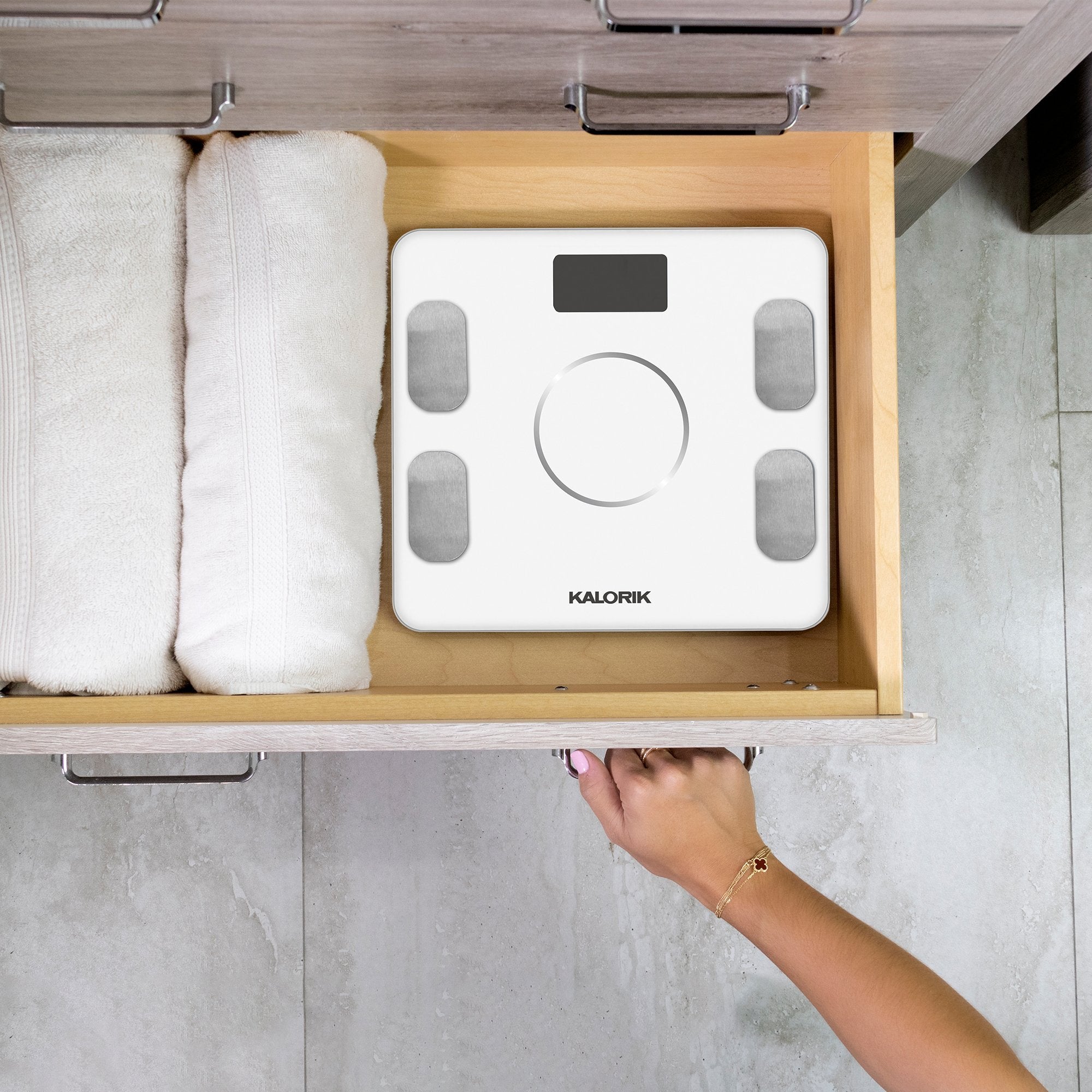 Kalorik Home Smart Electronic Body Analysis Scale, White