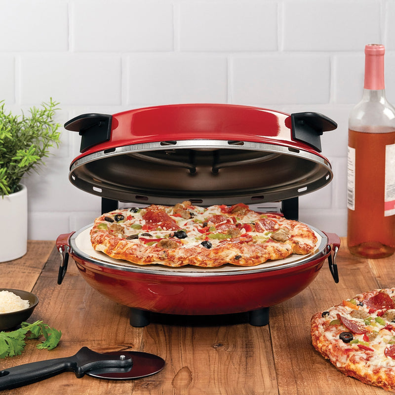 Kalorik Hot Stone Pizza Oven, Red