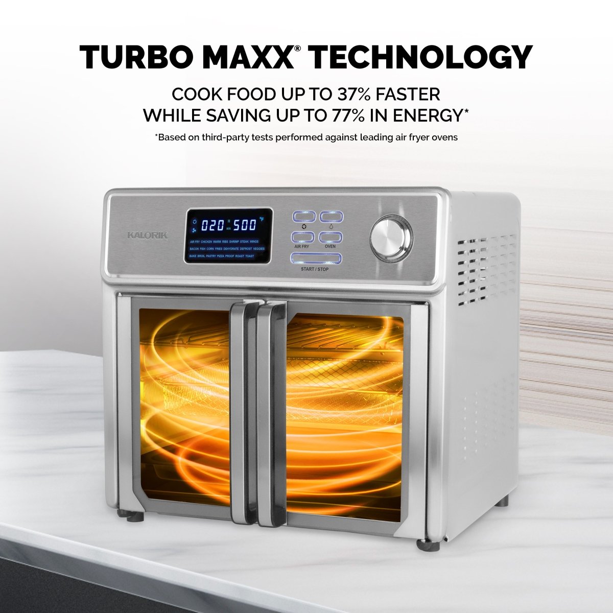Kalorik MAXX® 26 Quart Digital Air Fryer Oven, Stainless Steel - 