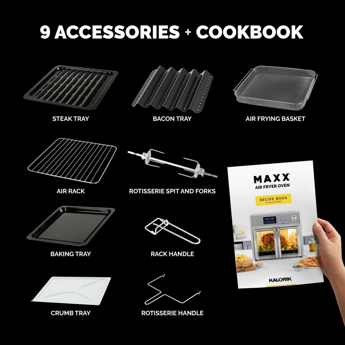 Kalorik MAXX® 26 Quart Digital Air Fryer Oven, Stainless Steel - 