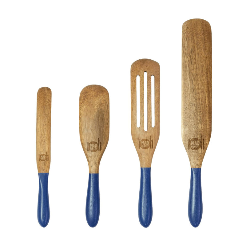 Mad Hungry As Seen on TV 4-Piece Acacia Wood Spurtle Set, Natural